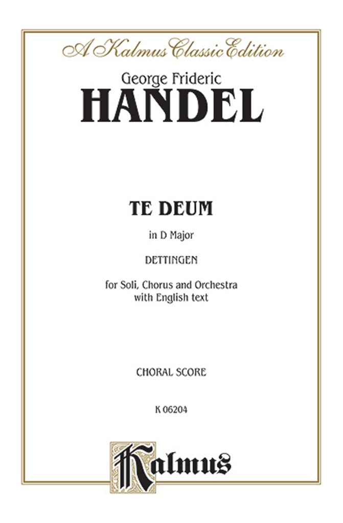 Dettingen Te Deum D Major